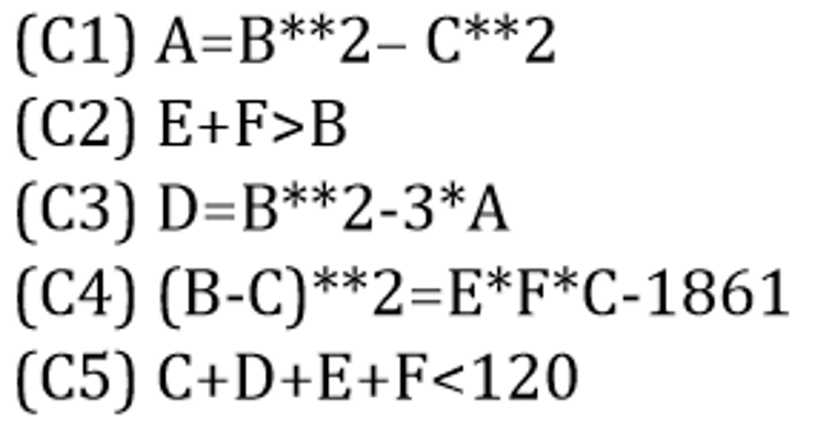 Example constraints